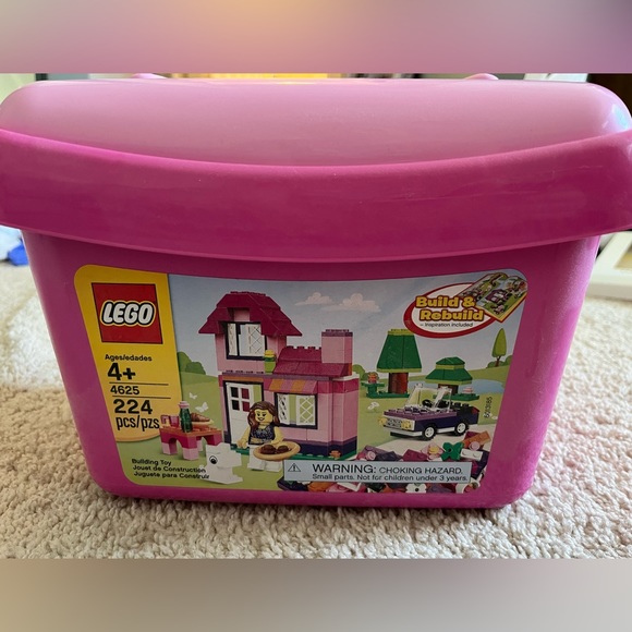 NIB Lego 4625 Pink Brick Box Self Storing Build Box Kit! 💗 Retired ! - Picture 2 of 5